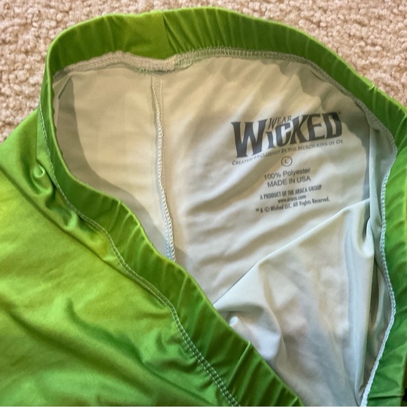 Witch-Themed Green and Black Leggings - Picture 2 of 3